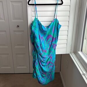 NWT WeWoreWhat Ronnie Dress Paradise Marble XL